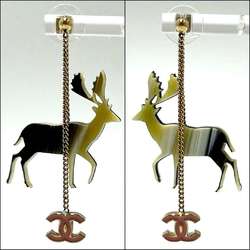 CHANEL Women's Chain Drop Earrings Reindeer