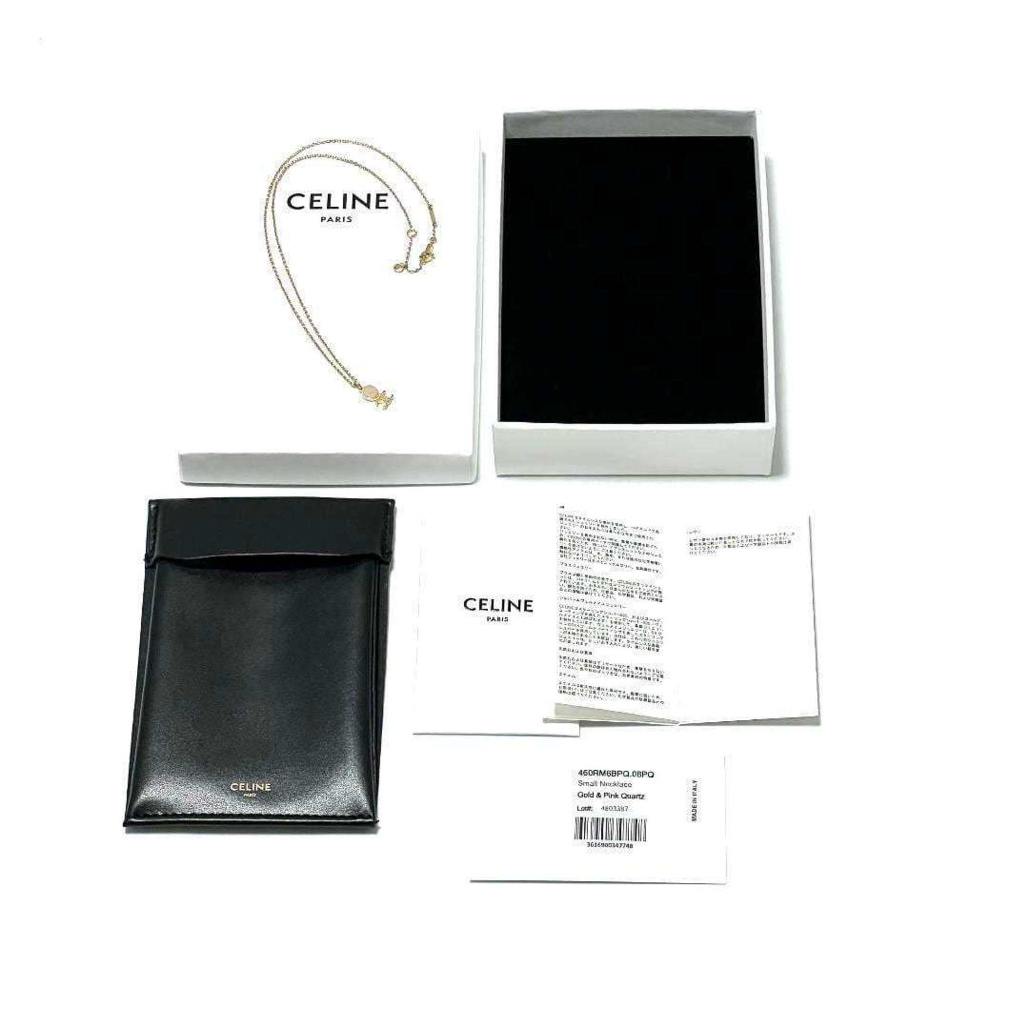 CELINE Women's Trinoff Pendant Necklace Rose Quartz