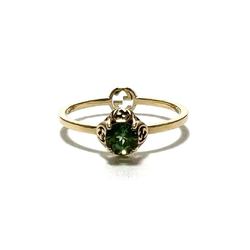 GUCCI Women's Interlocking G Tourmaline Ring in Yellow Gold K18