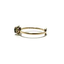 GUCCI Women's Interlocking G Tourmaline Ring in Yellow Gold K18