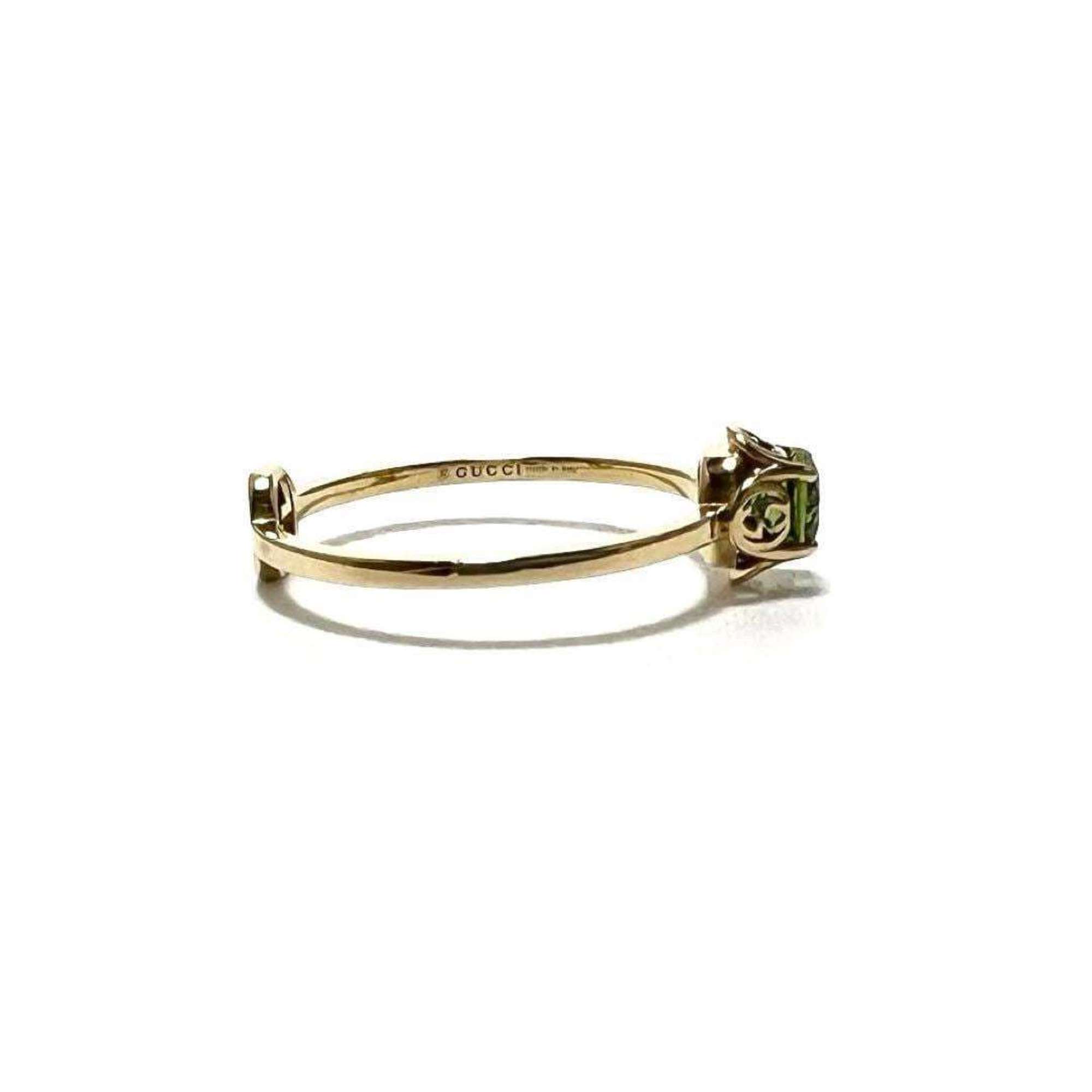 GUCCI Women's Interlocking G Tourmaline Ring in Yellow Gold K18