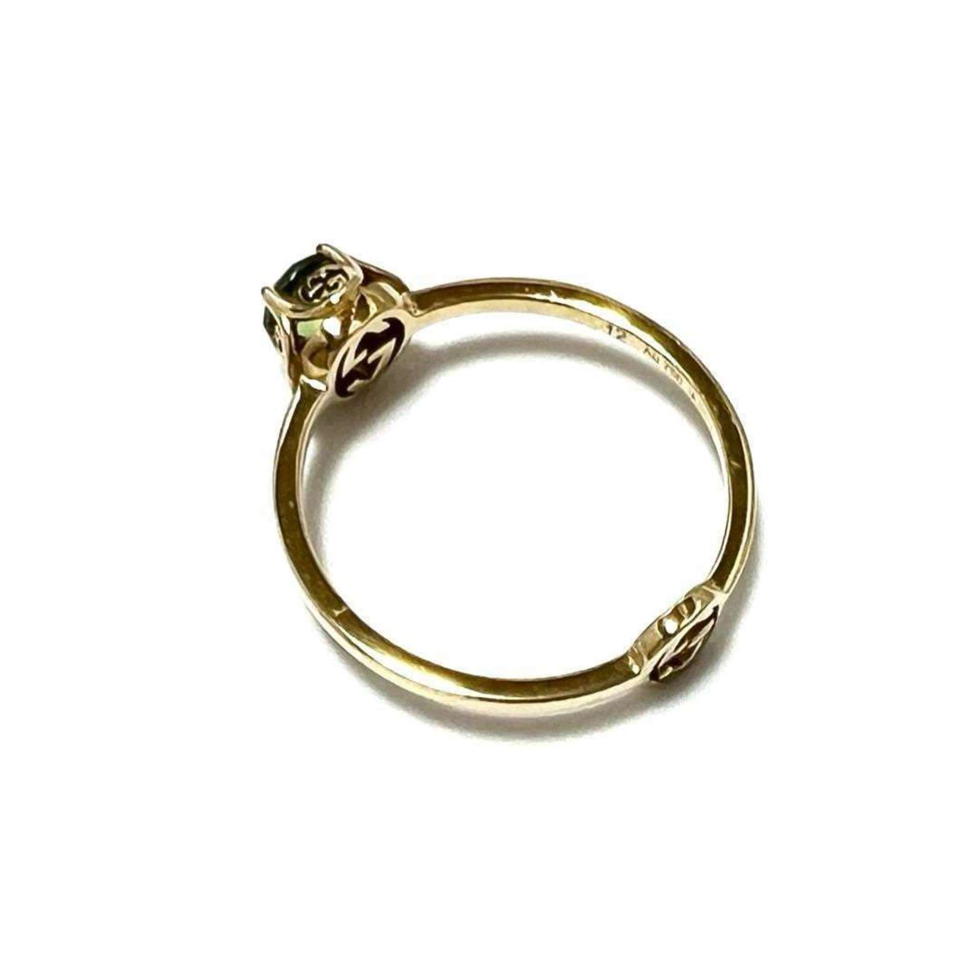 GUCCI Women's Interlocking G Tourmaline Ring in Yellow Gold K18