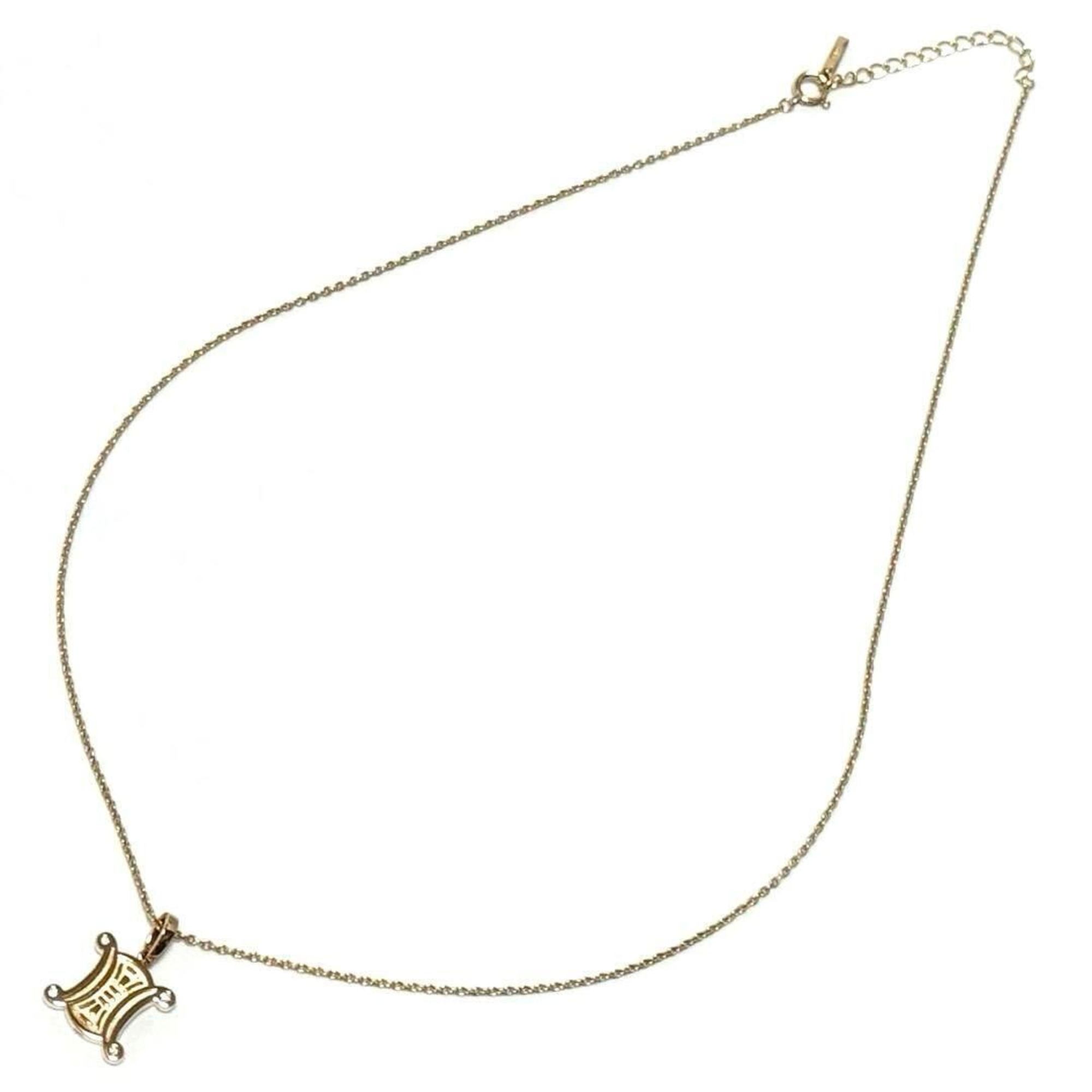 CELINE Women's Necklace Pendant K10 Pink Gold Triomphe