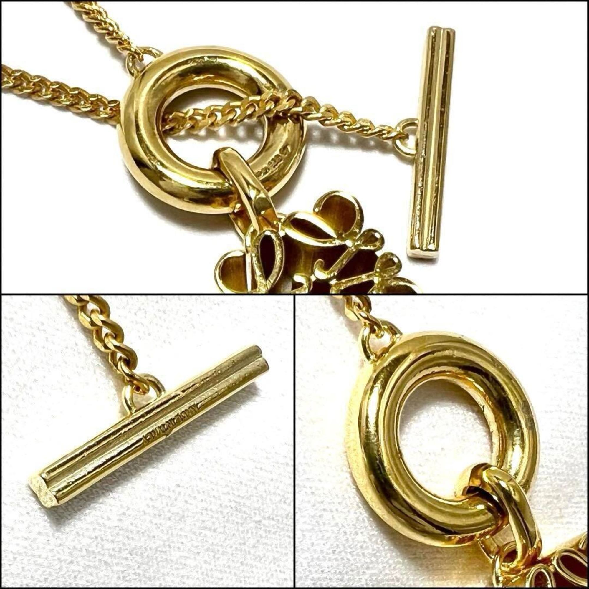 LOEWE Women's Anagram Pendant 925 Silver 24K Gold Plated