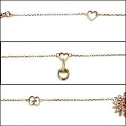 Gucci Flora Station Necklace Pendant for Women, 18K Pink Gold, Sapphire, Ruby