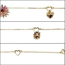 Gucci Flora Station Necklace Pendant for Women, 18K Pink Gold, Sapphire, Ruby