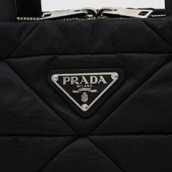 Prada Padded Re-Nylon 2Way Tote Bag Nylon Leather Black 1BG373