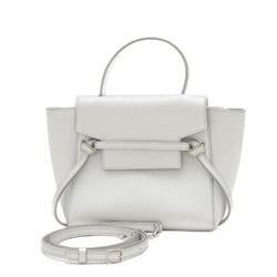 Celine Belt Bag Nano Shoulder Leather Silver 18900