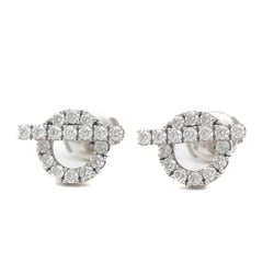 Hermes Finesse Earrings K18WG Diamond D0.92ct