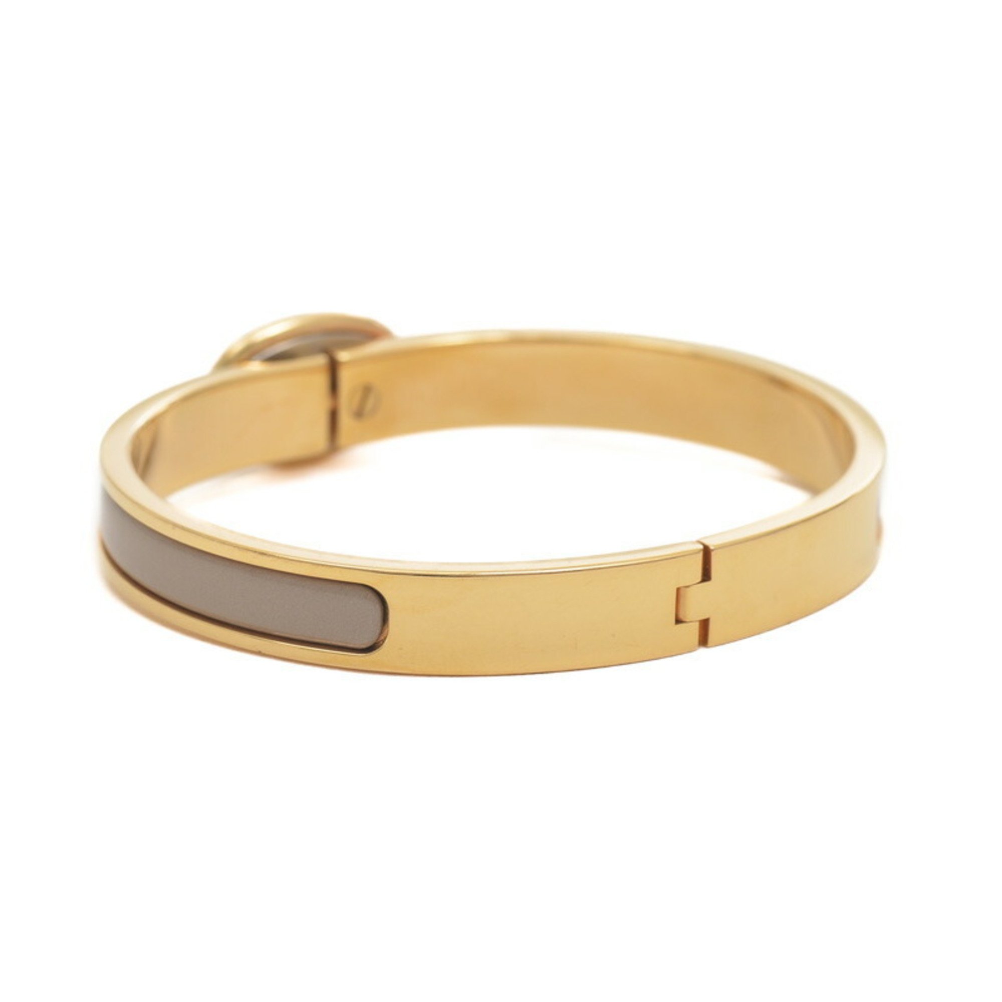 Hermes Click Chaine d'Ancre Bracelet Bangle Grey Gold Silver