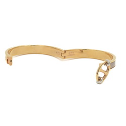 Hermes Click Chaine d'Ancre Bracelet Bangle Grey Gold Silver