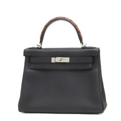 Hermes Kelly 28 Gallop Handbag Togo Blue Indigo Cuivre A Stamp