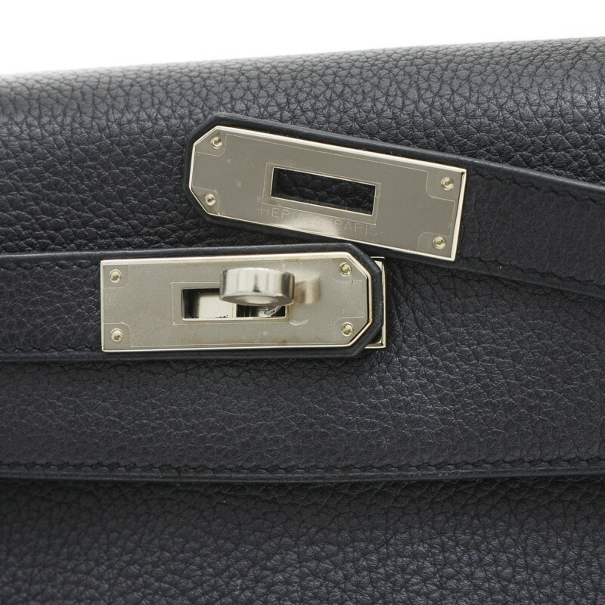 Hermes Kelly 28 Gallop Handbag Togo Blue Indigo Cuivre A Stamp