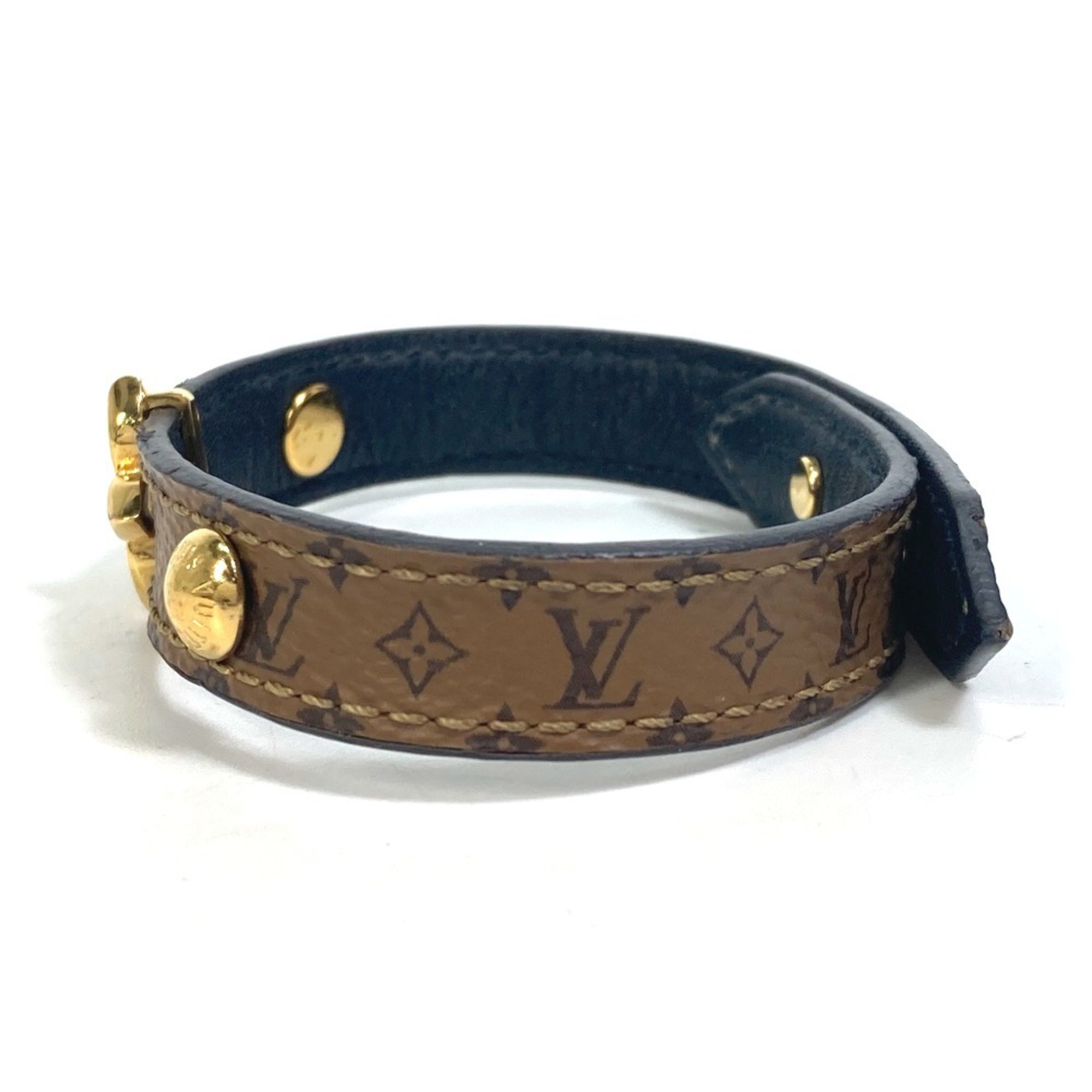 LOUIS VUITTON M6597F Monogram Reverse Bracelet Blooming Canvas Women's Brown