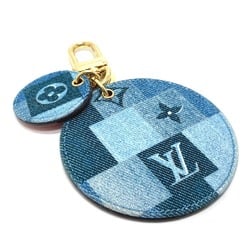 LOUIS VUITTON M69017 Monogram Denim Portocle Key Ring Bag Charm Holder Canvas Men's Women's Blue