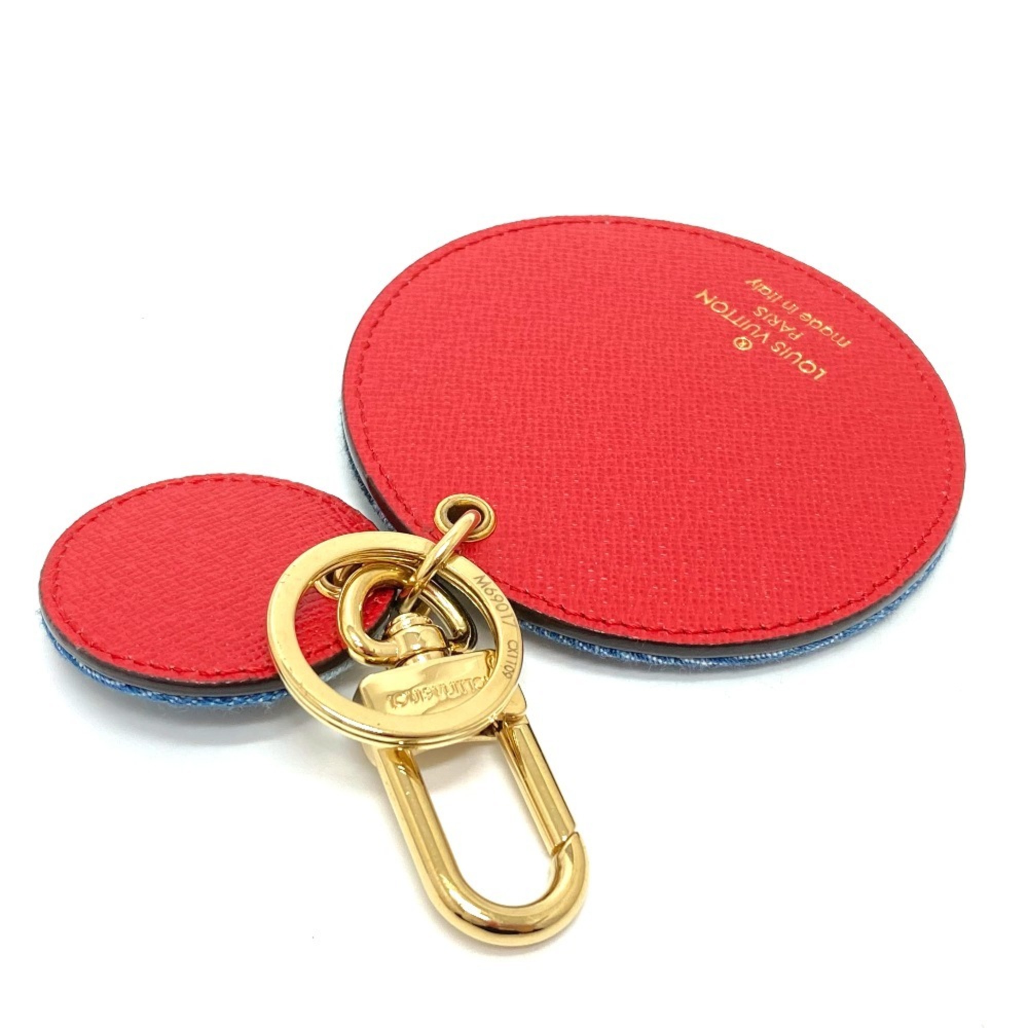 LOUIS VUITTON M69017 Monogram Denim Portocle Key Ring Bag Charm Holder Canvas Men's Women's Blue