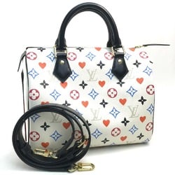 LOUIS VUITTON M57466 Monogram Multi Speedy Bandouliere 25 Handbag Canvas Women's Blanc White x Multicolor