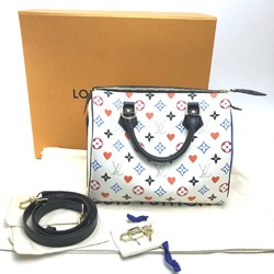 LOUIS VUITTON M57466 Monogram Multi Speedy Bandouliere 25 Handbag Canvas Women's Blanc White x Multicolor