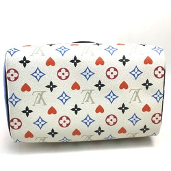 LOUIS VUITTON M57466 Monogram Multi Speedy Bandouliere 25 Handbag Canvas Women's Blanc White x Multicolor