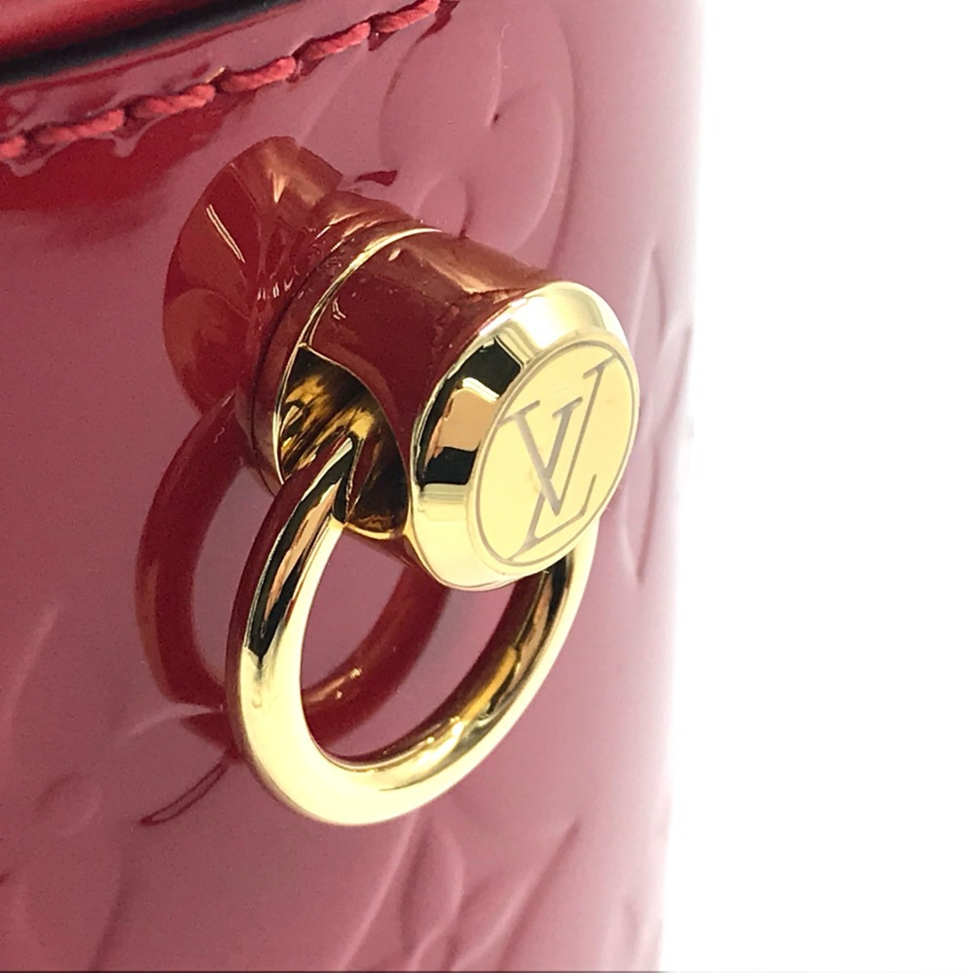 LOUIS VUITTON M53998 Monogram Vernis Cannes PM Handbag Patent Leather Women's Rouge Red