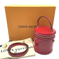 LOUIS VUITTON M53998 Monogram Vernis Cannes PM Handbag Patent Leather Women's Rouge Red