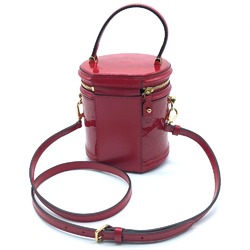 LOUIS VUITTON M53998 Monogram Vernis Cannes PM Handbag Patent Leather Women's Rouge Red