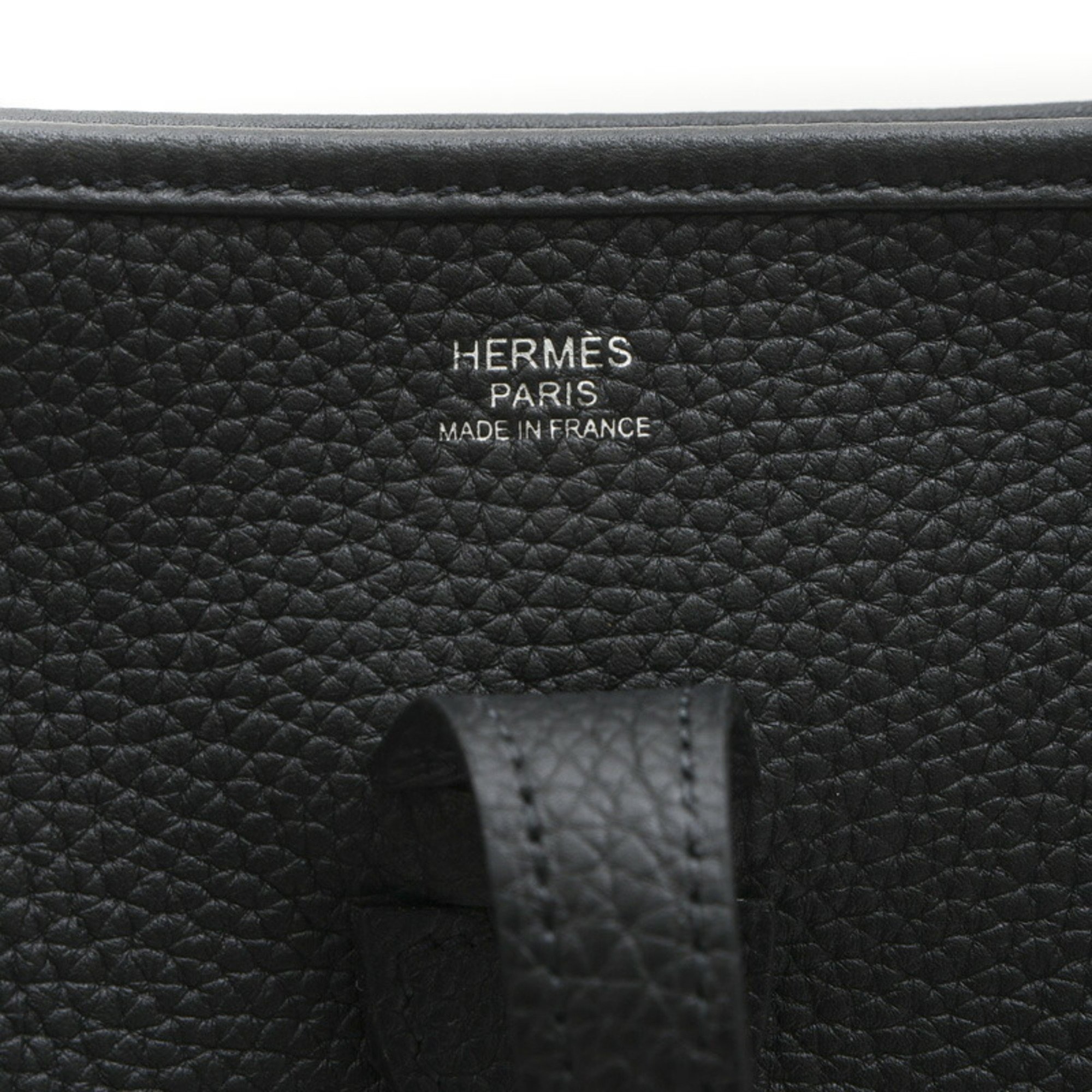 Hermes Evelyn 3 PM Shoulder Bag Taurillon Black W Stamp