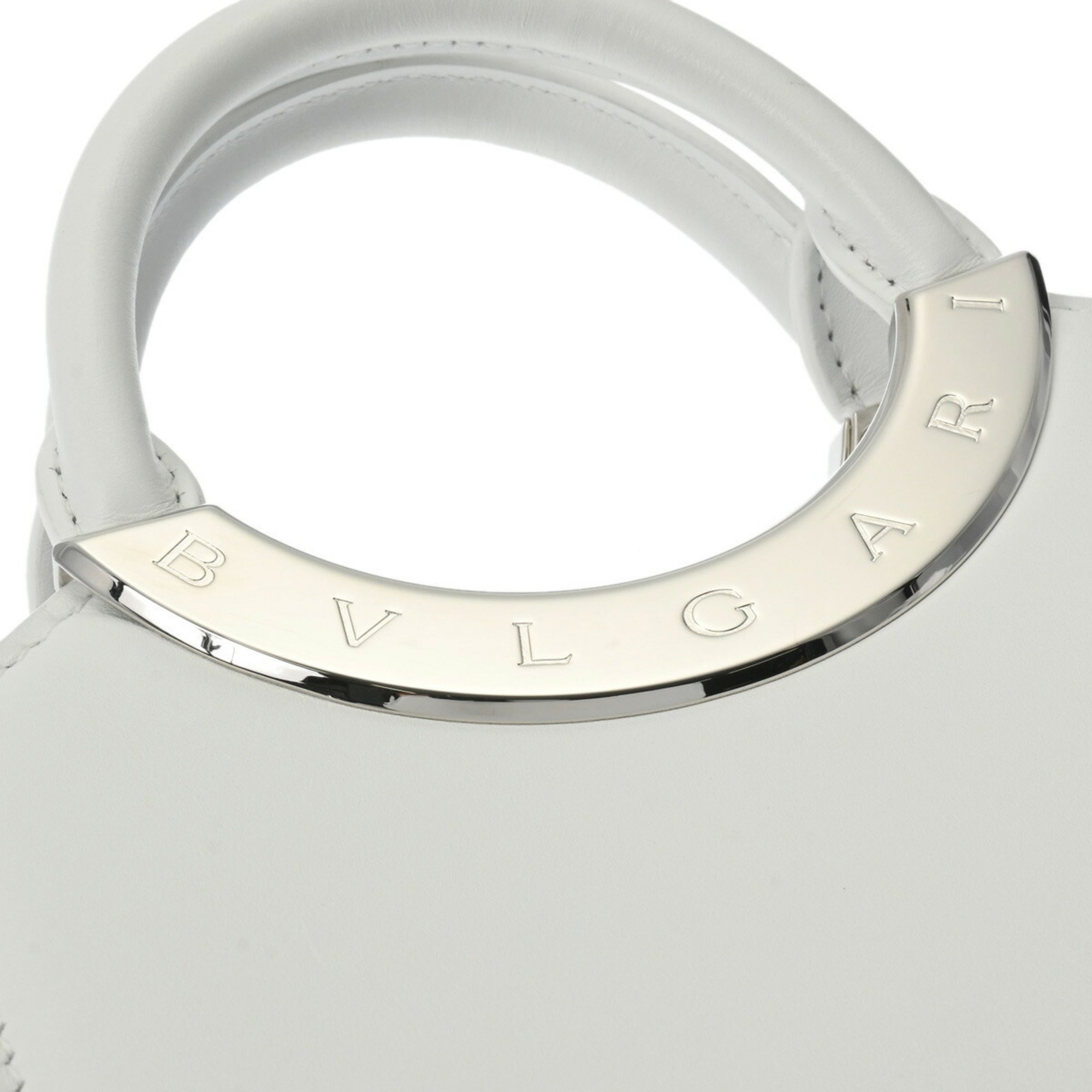 BVLGARI Bulgari Roma Bag White Women's Calfskin Handbag