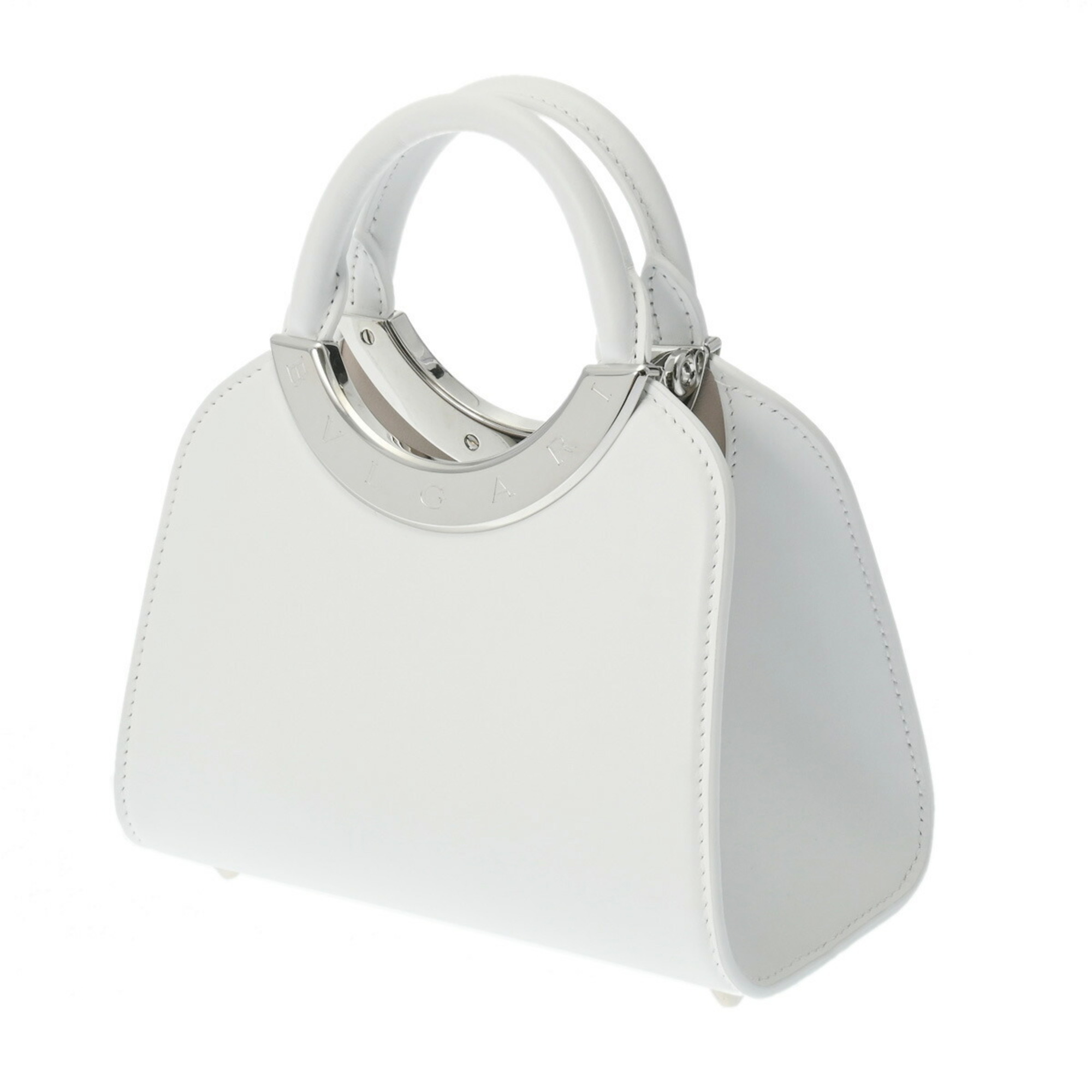 BVLGARI Bulgari Roma Bag White Women's Calfskin Handbag