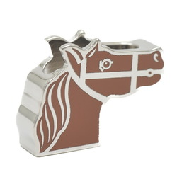 Hermes Twilly Ring Cadrige Horse Silver Brown Scarf