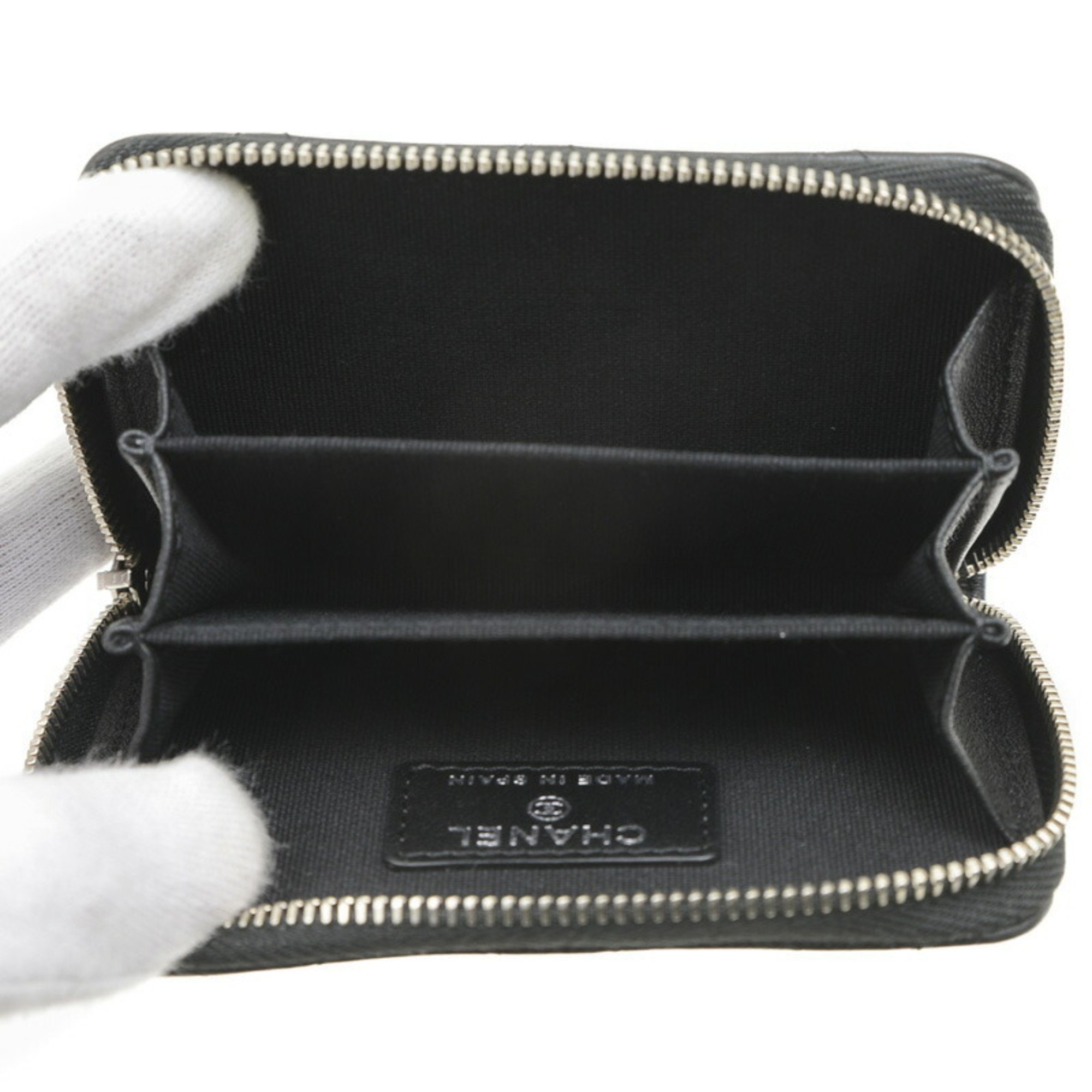 Chanel Matelasse Wallet/Coin Case, Lambskin, Black