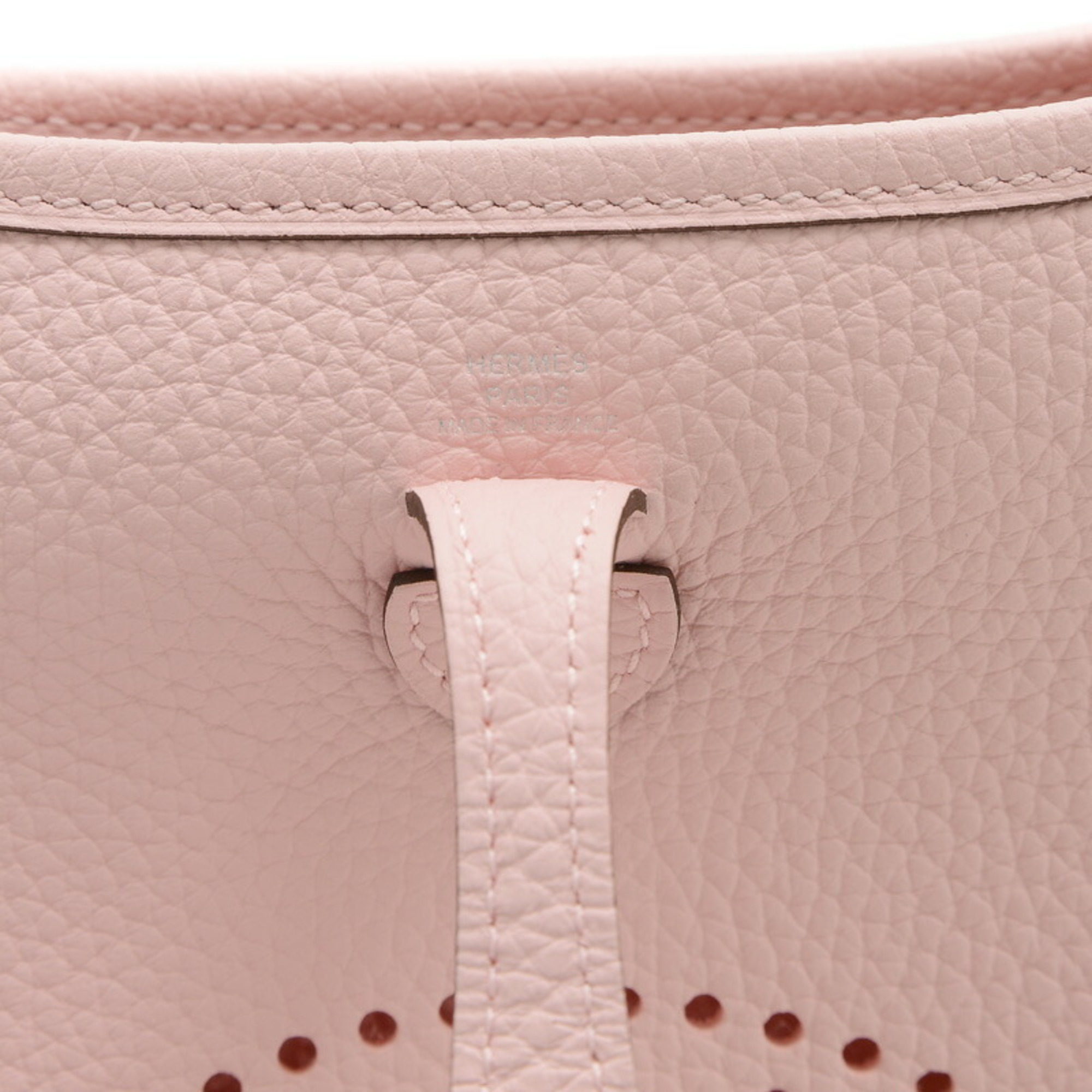 Hermes Evelyn TPM Shoulder Bag Taurillon Rose Sakura W Engraved