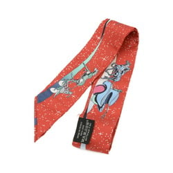 Hermes Twilly Space Derby Scarf Rouge Vert Blue