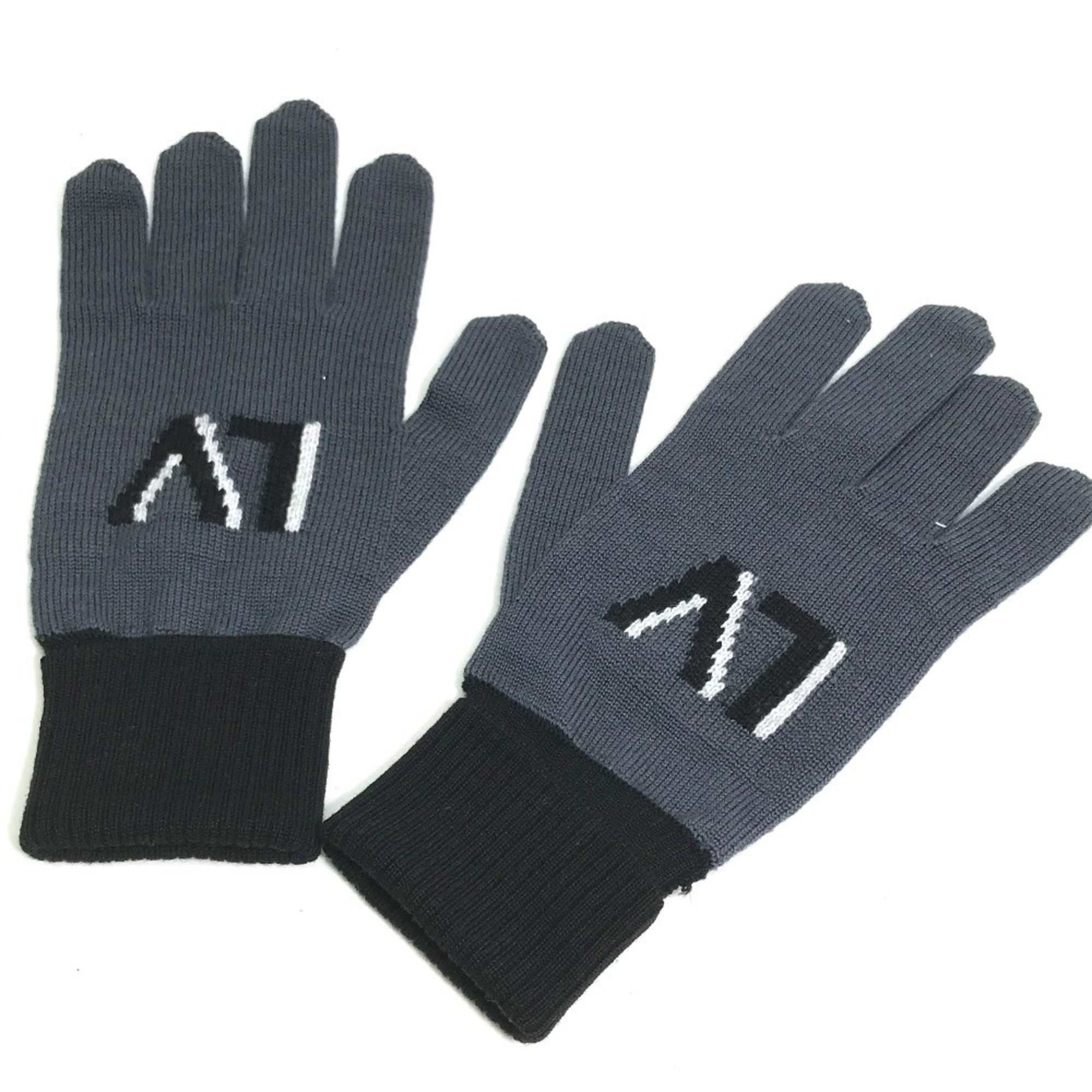 LOUIS VUITTON M70540 LV Gloves Wool Men's Grey