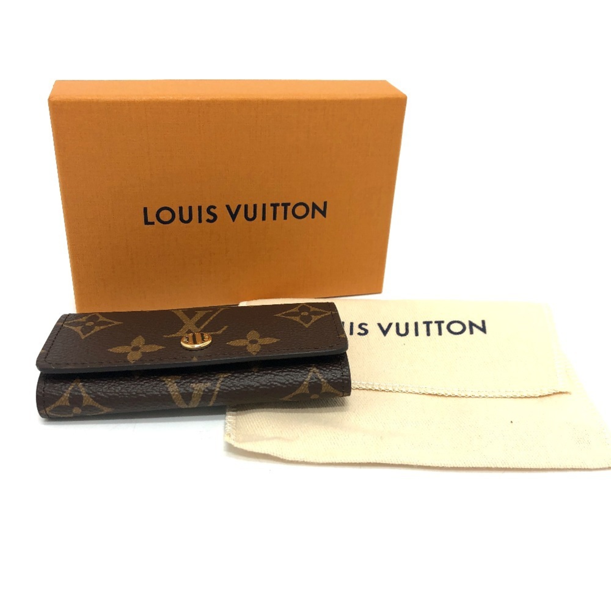 LOUIS VUITTON M69517 Multicle 4 4-ring key case, holder, small item, Monogram canvas, ladies, brown