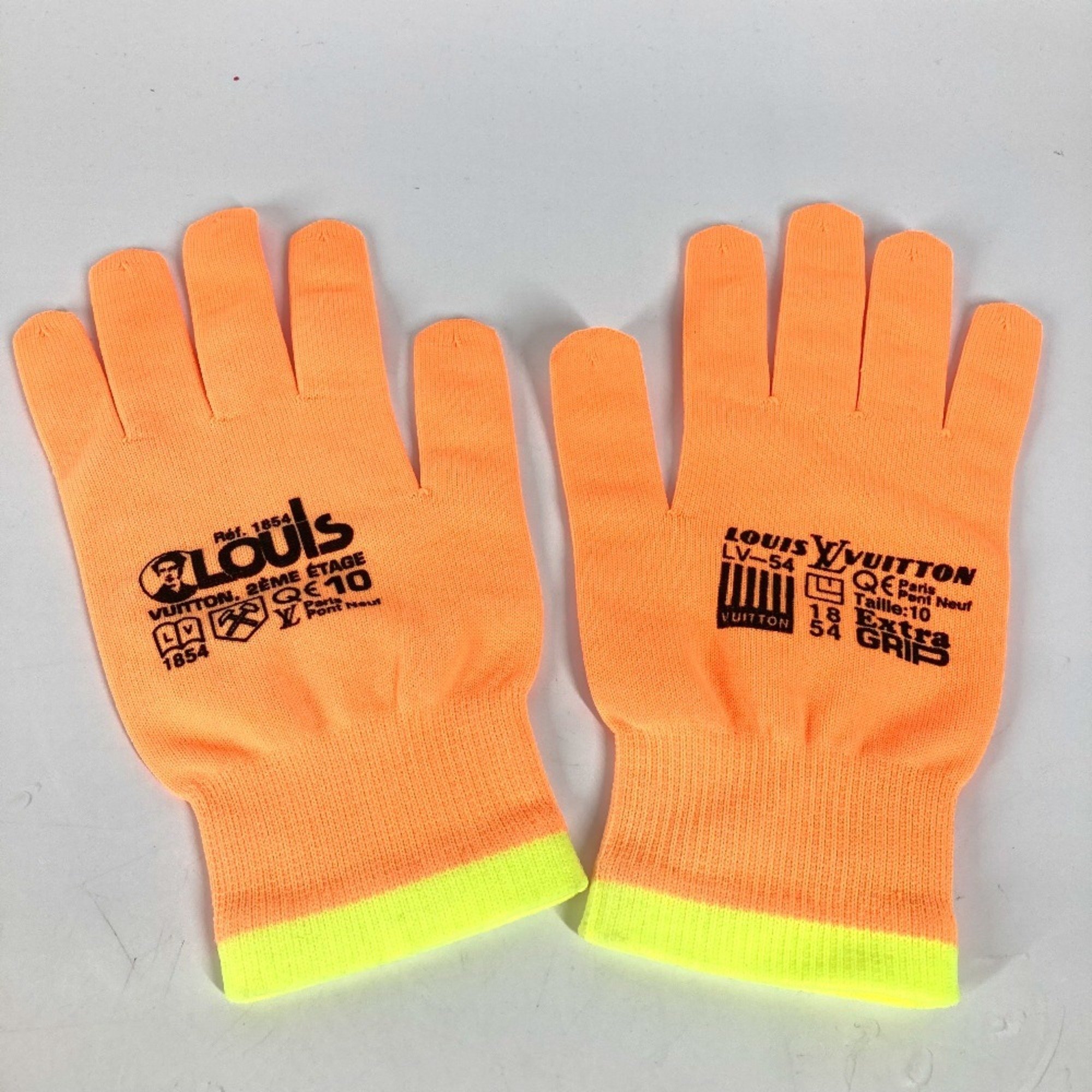 LOUIS VUITTON MP2371 Gon RGB Gloves Work Nylon Polyurethane Men's Orange