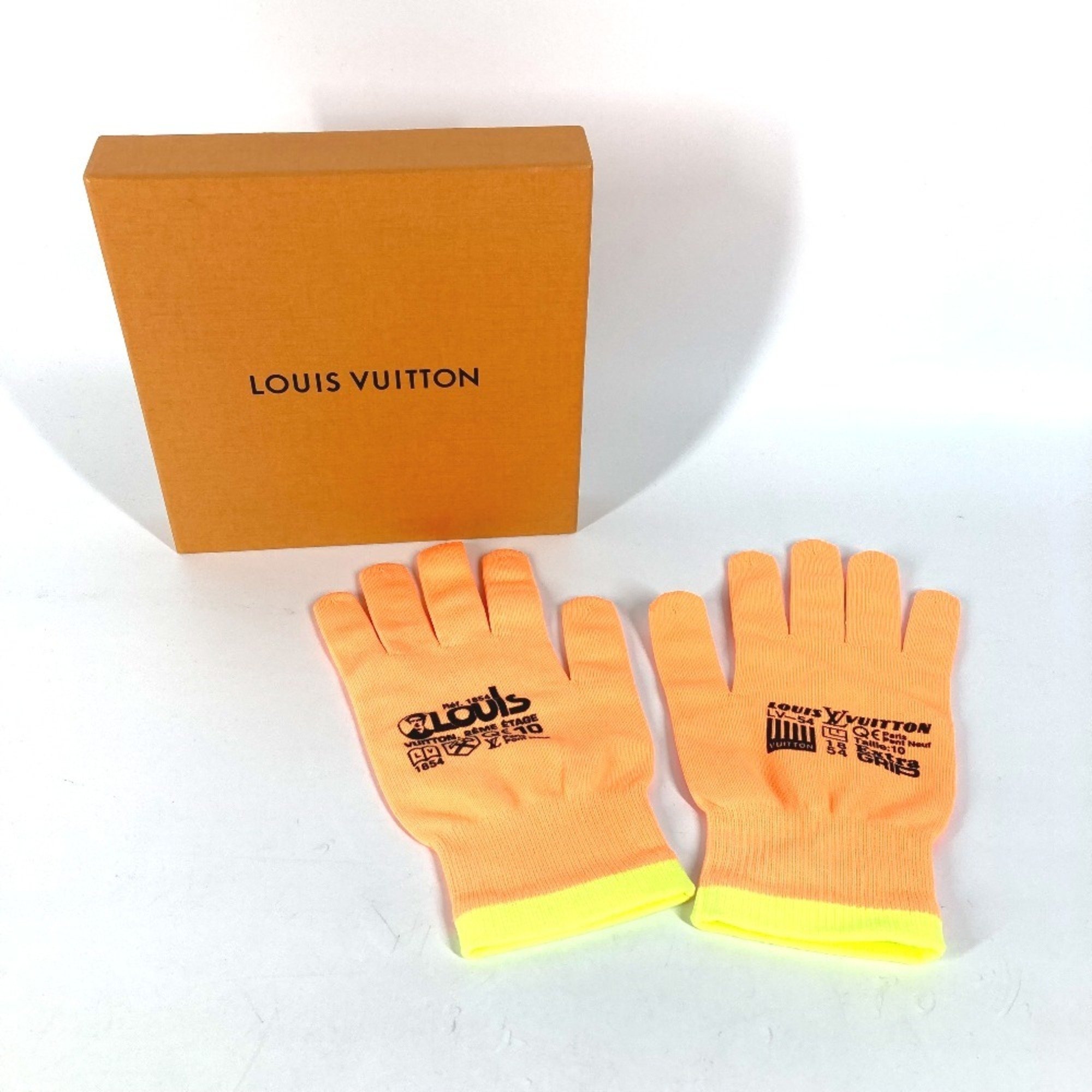 LOUIS VUITTON MP2371 Gon RGB Gloves Work Nylon Polyurethane Men's Orange