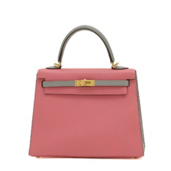 Hermes Kelly 25 Personal Handbag Rose Azalee Grimmette Matte A Stamp