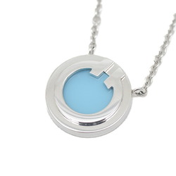 Tiffany T Turquoise Circle Pendant Necklace K18WG