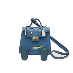 Hermes Kelly Doll Charm Tadelakt Blue Izmir