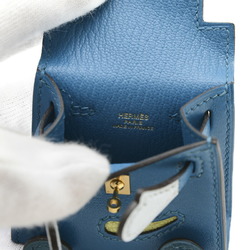 Hermes Kelly Doll Charm Tadelakt Blue Izmir