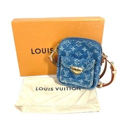 LOUIS VUITTON M82948 LV Remix Denim Pochette Fairfax Shoulder Bag Monogram Canvas Women's Blue ME-240609-1