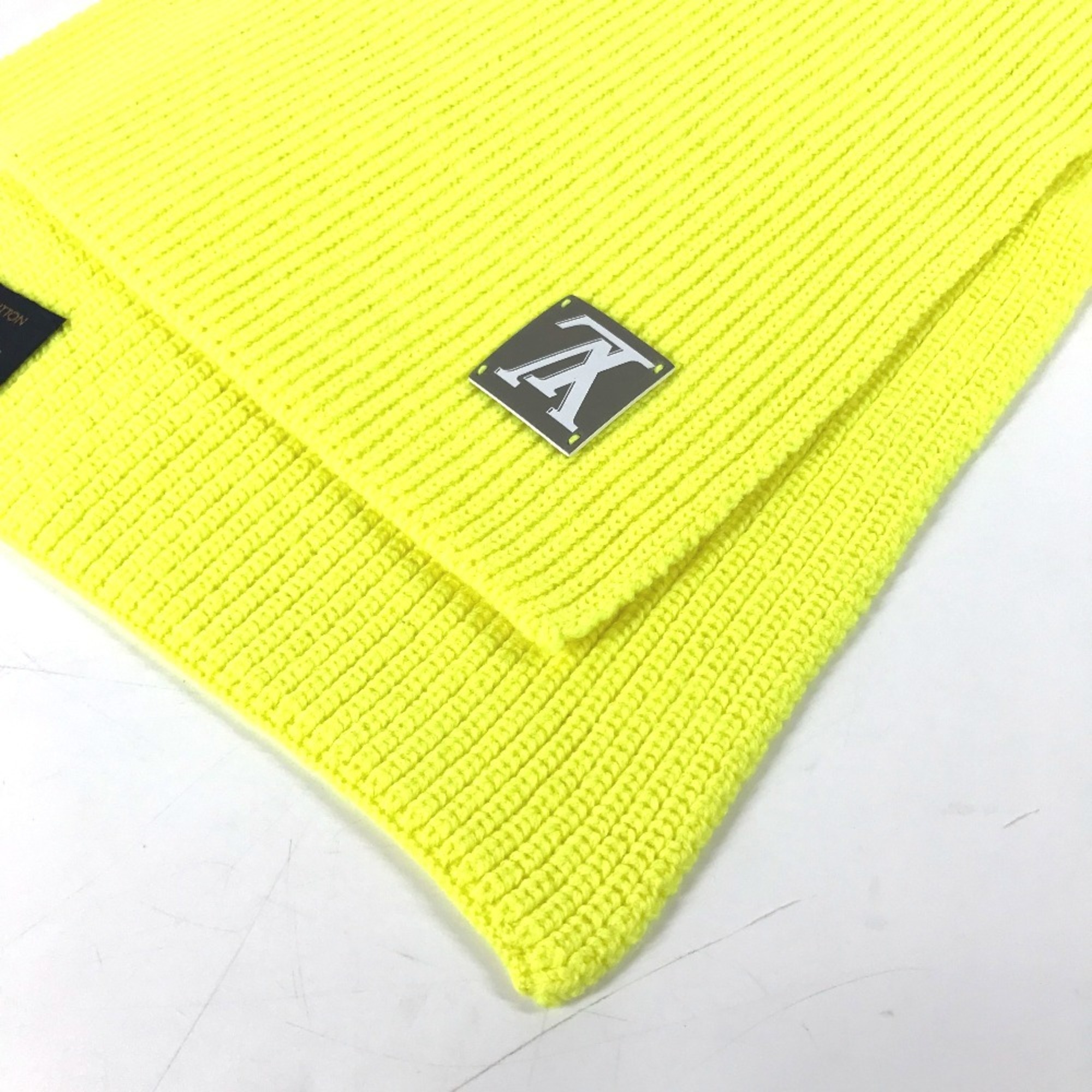 LOUIS VUITTON MP2302 Echarpe LV Upside Down Neon Scarf Wool Men's Yellow