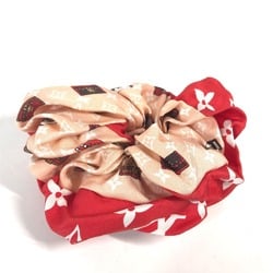 LOUIS VUITTON M77685 Monogram Trochoux Hair Tie Scrunchie Silk Women's Red