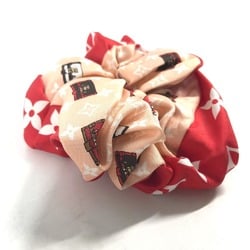 LOUIS VUITTON M77685 Monogram Trochoux Hair Tie Scrunchie Silk Women's Red