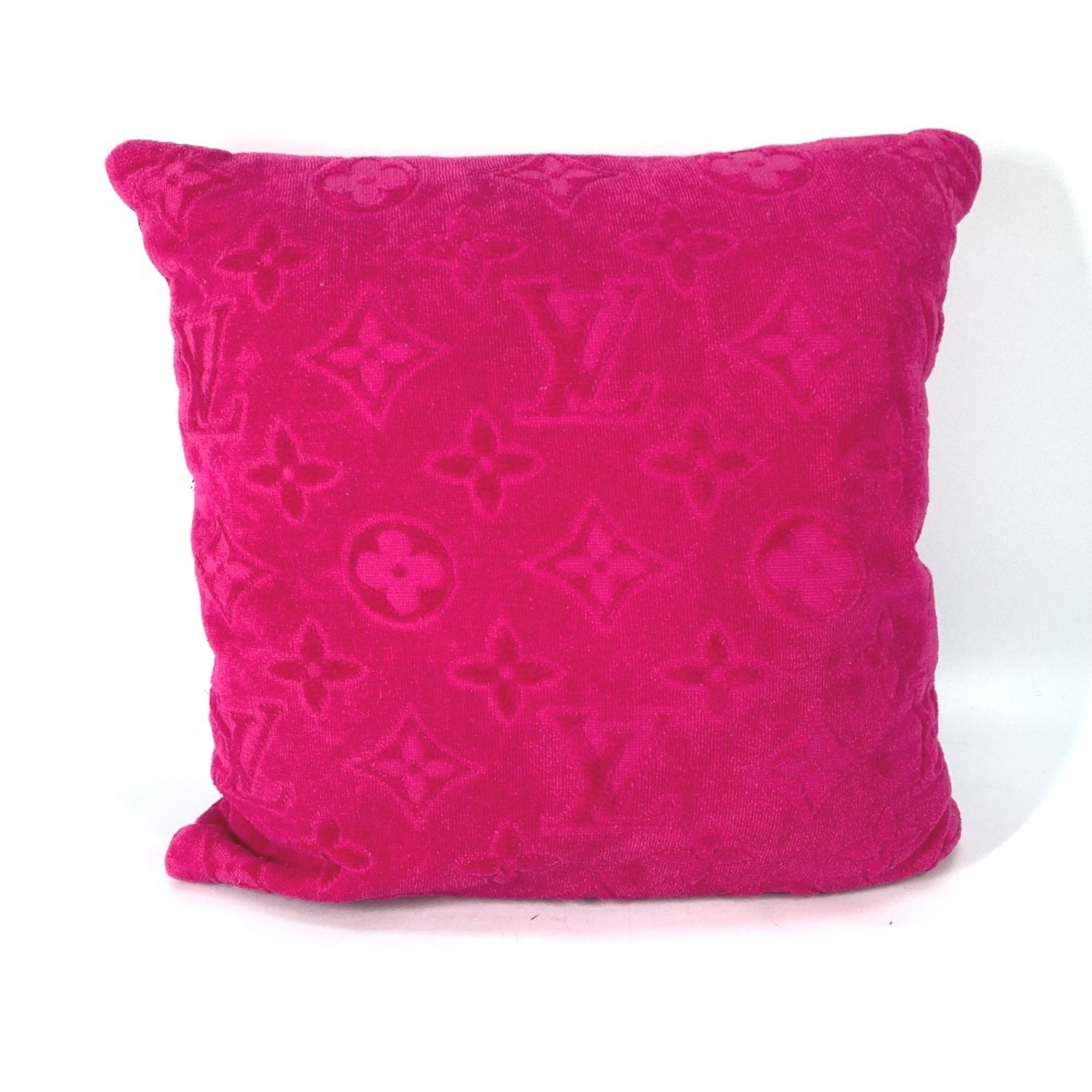 LOUIS VUITTON M77525 Coussin LV Vacation Pillow, Cushion, Cotton, Women's, Fuchsia, Pink