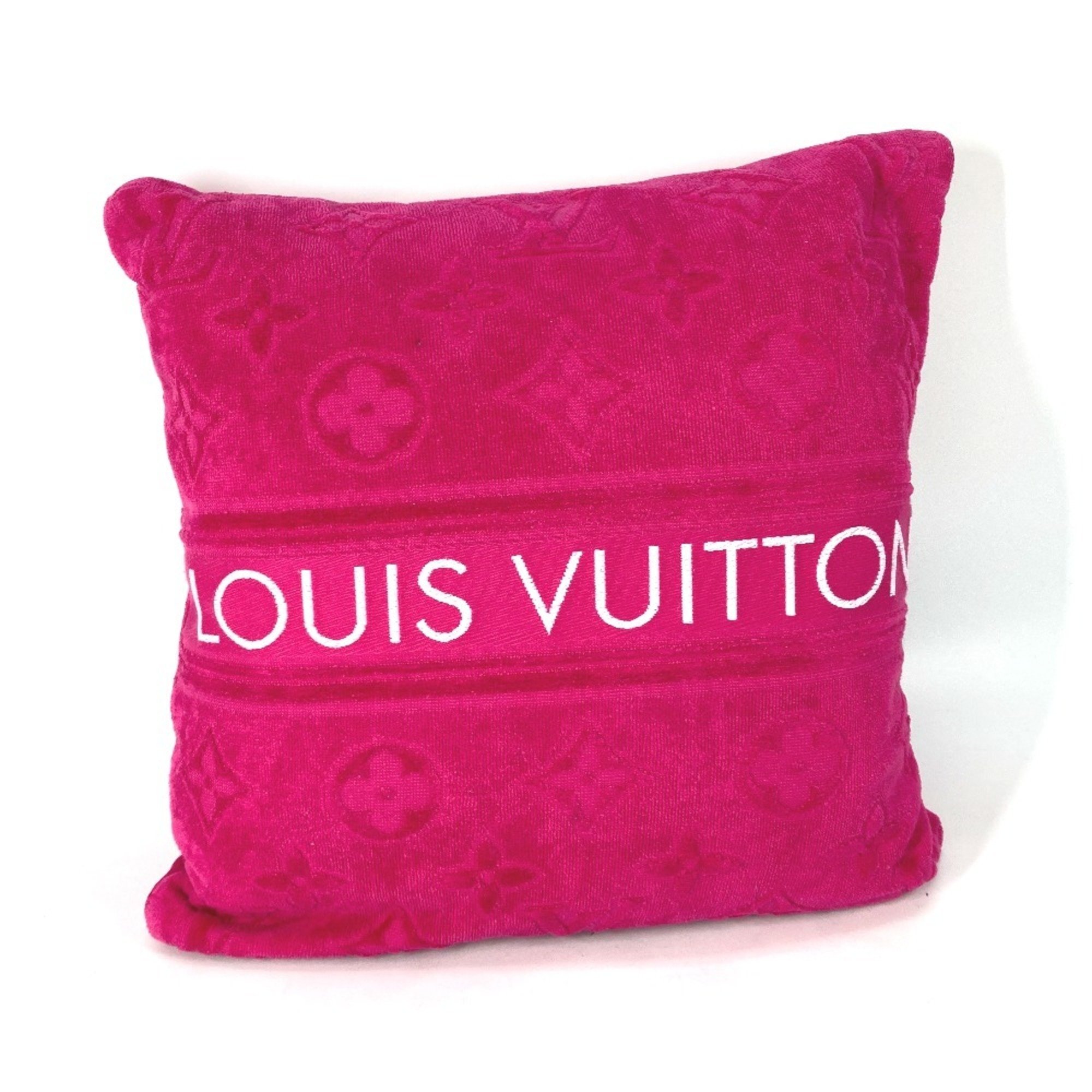 LOUIS VUITTON M77525 Coussin LV Vacation Pillow, Cushion, Cotton, Women's, Fuchsia, Pink