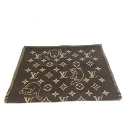 LOUIS VUITTON MP2260 Blanket Couverture Small Catgram Cat Animal Wool Cashmere Women's Brown