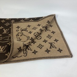 LOUIS VUITTON MP2260 Blanket Couverture Small Catgram Cat Animal Wool Cashmere Women's Brown