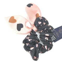 LOUIS VUITTON M78431 Monogram Heart Scrunchie Set (1 Piece Only) Hair Tie Silk Women's Pink